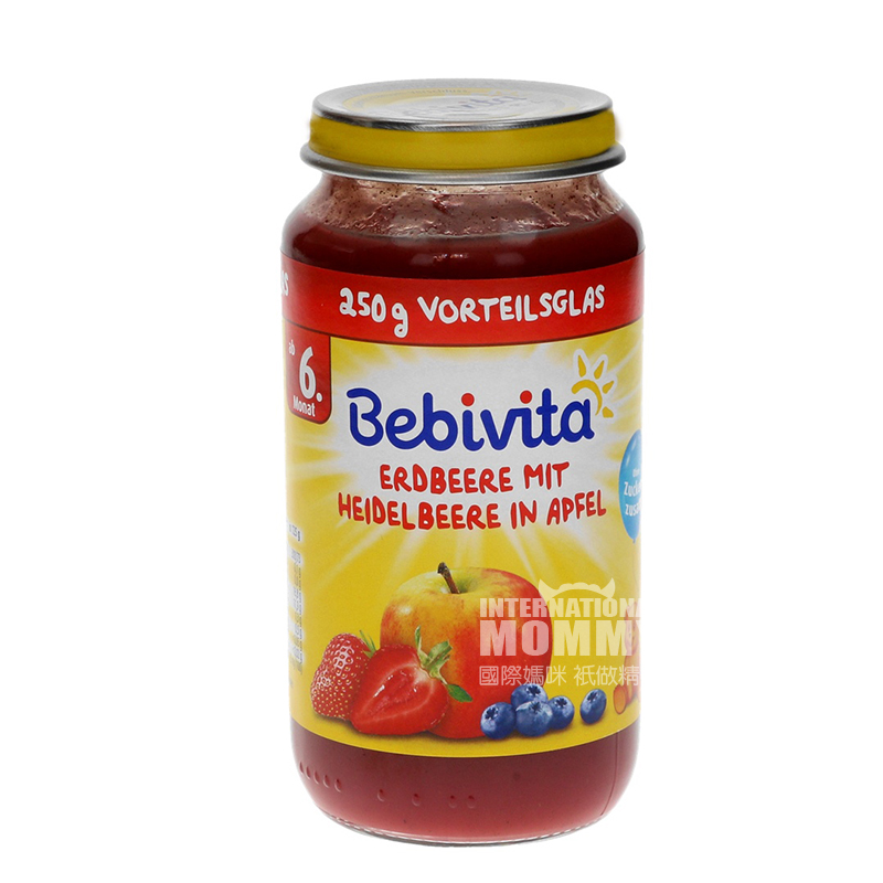 Bebivita 德國貝唯他有機蘋果草莓藍莓泥6個月以上 海外本土原版