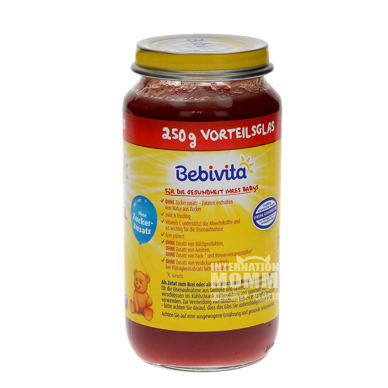 Bebivita 德國貝唯他有機蘋果草莓藍莓泥6個月以上 海外本土原版
