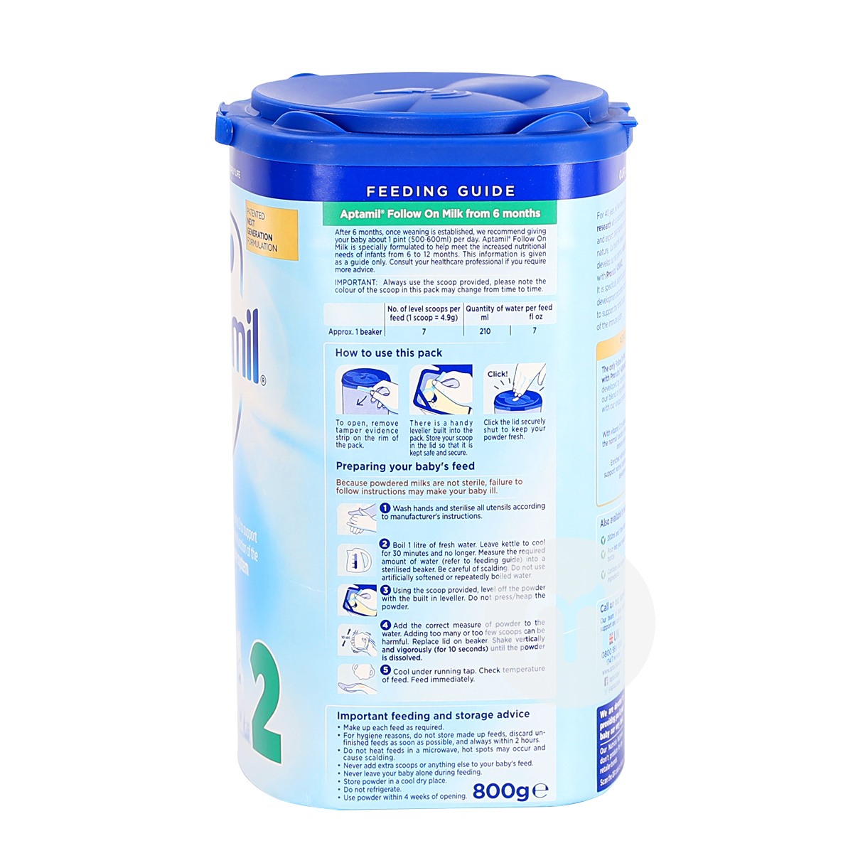 Aptamil 英國愛他美奶粉2段*8罐 海外本土原版