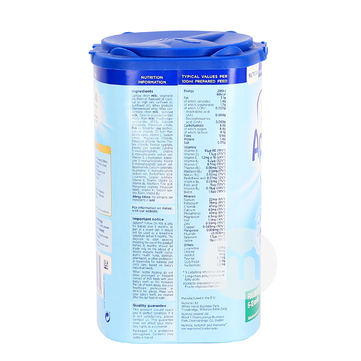 Aptamil 英國愛他美奶粉2段*8罐 海外本土原版