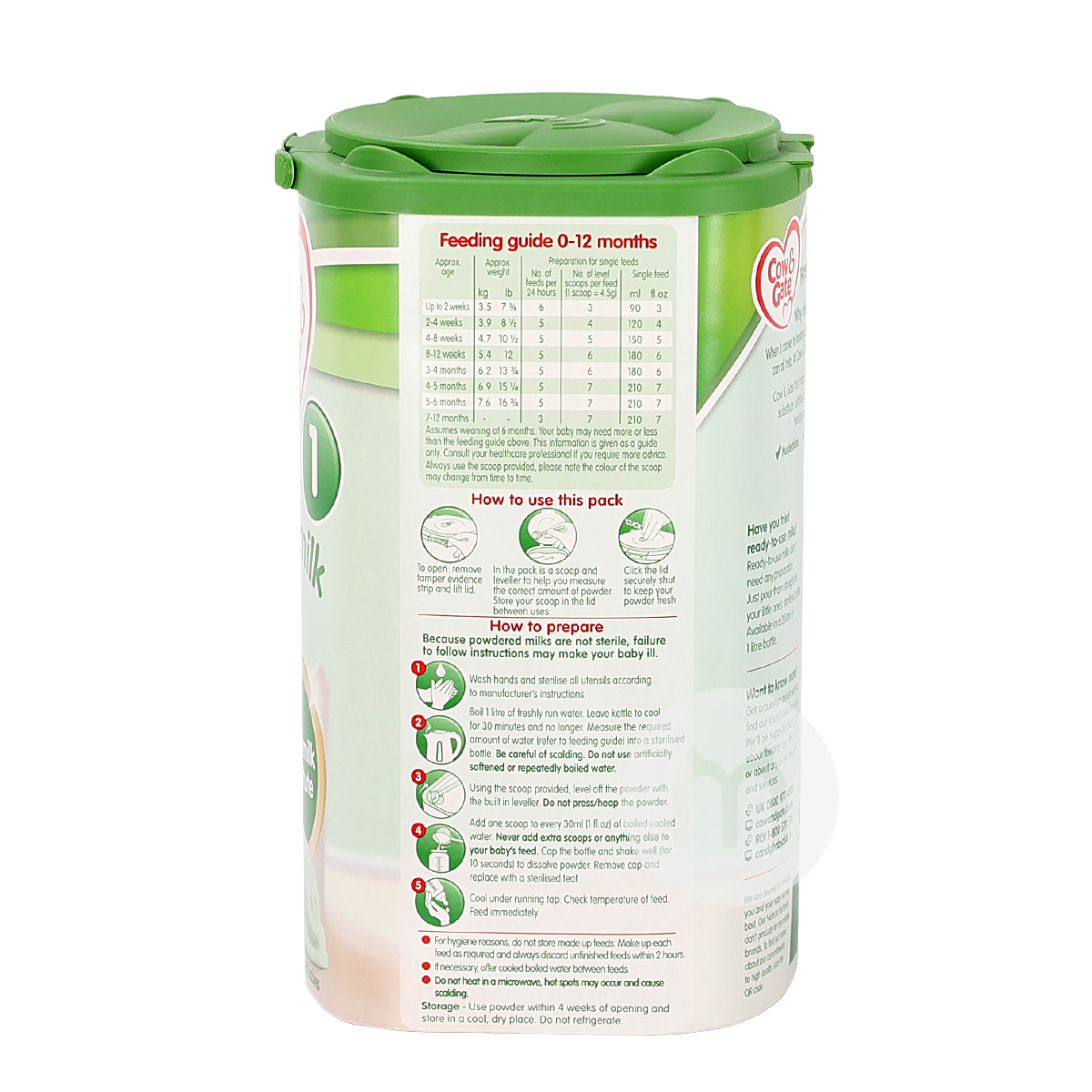 Cow&Gate 英國牛欄奶粉1段*4罐 海外本土原版