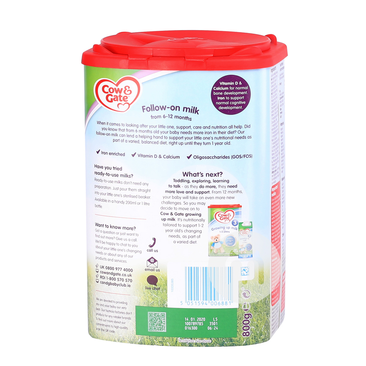 Cow&Gate 英國牛欄奶粉2段*8罐 海外本土原版