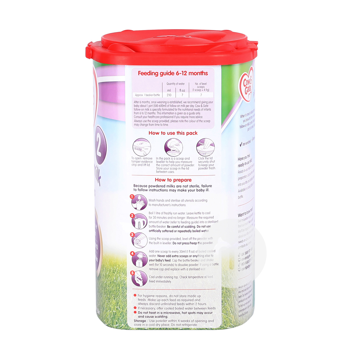 Cow&Gate 英國牛欄奶粉2段*8罐 海外本土原版