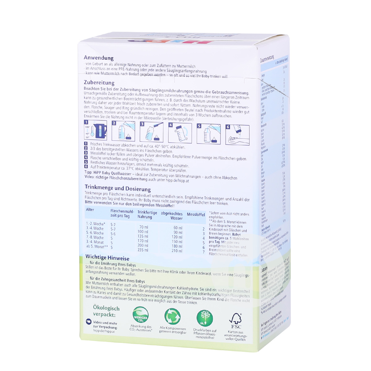 HiPP 德國喜寶有機奶粉1段*8盒 海外本土原版