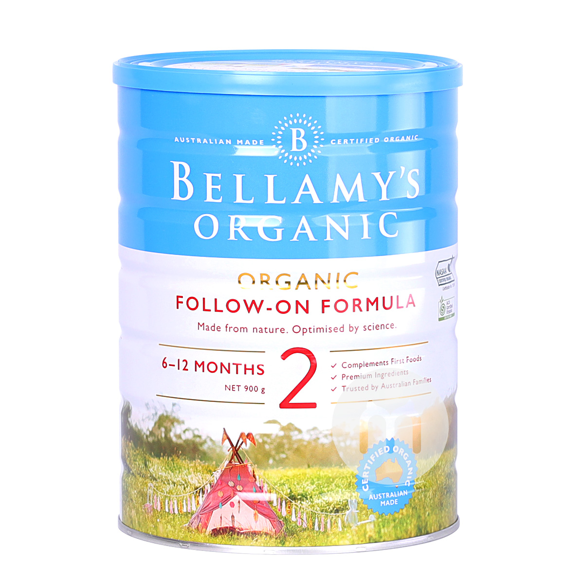 BELLAMY'S 澳洲貝拉米有機嬰兒奶粉2段900g*6罐 澳洲本土標準