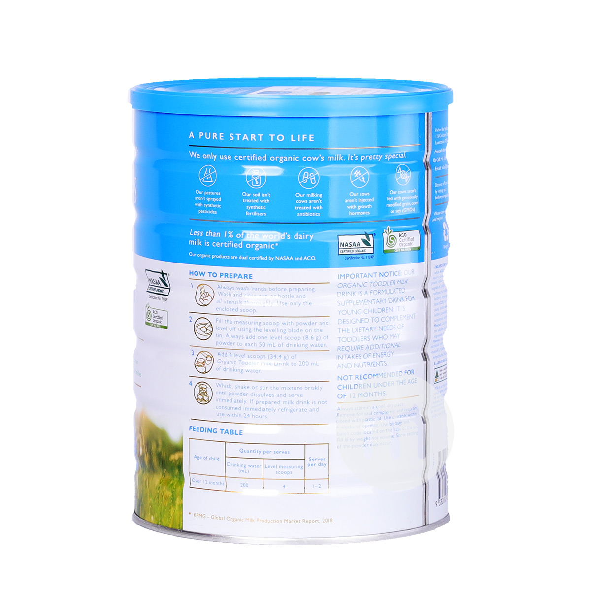 BELLAMY'S 澳洲貝拉米有機嬰兒奶粉3段900g*6罐 澳洲本土標準