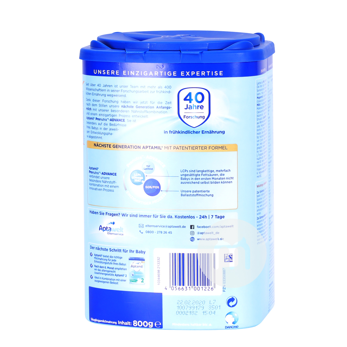 Aptamil 德國愛他美奶粉1段*6罐 海外本土原版