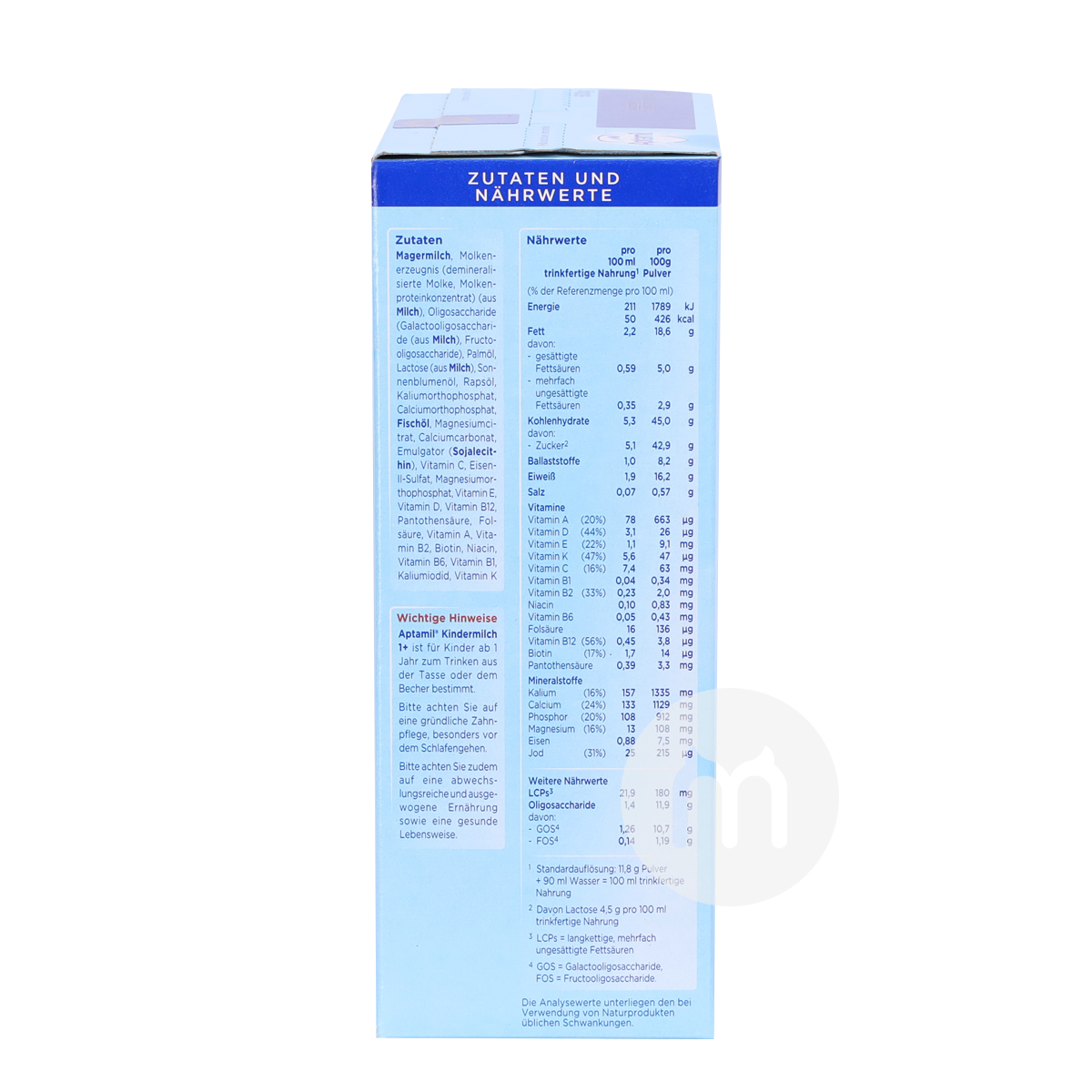 Aptamil 德國愛他美奶粉1周歲以上*8盒 海外本土原版