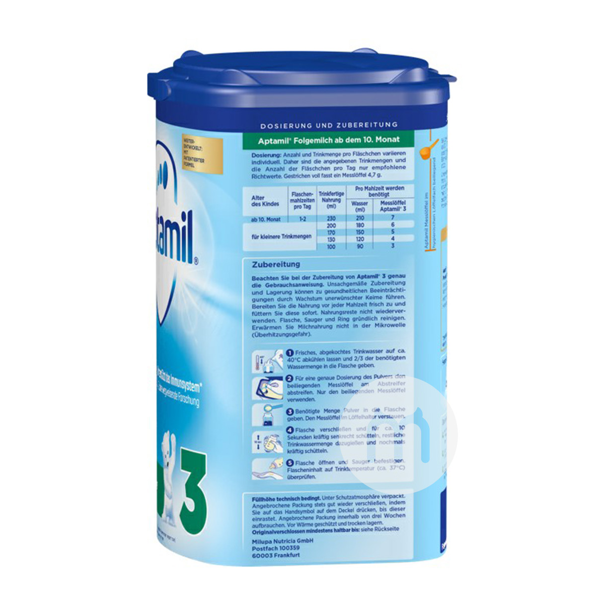 Aptamil 德國愛他美奶粉3段*6罐 海外本土原版