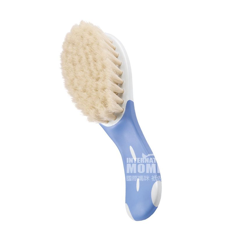 NUK 德國NUK天然山羊毛寶寶嬰幼兒按摩梳頭刷軟毛髮梳 海外本土原版