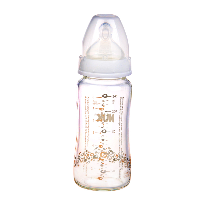 NUK 德國NUK寬口玻璃奶瓶240ml 0-6個月 海外本土原版