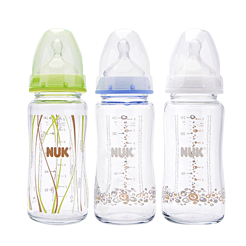 NUK 德國NUK寬口玻璃奶瓶240ml 0-6個月 海外本土原版