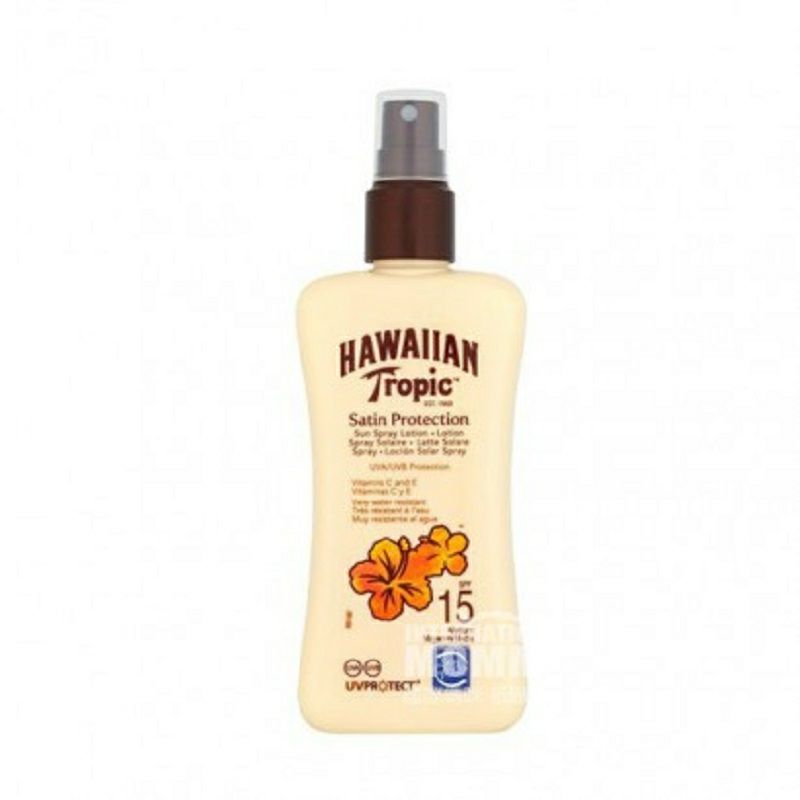 HAWAIIAN Tropic 美國夏威夷熱帶緞面太陽防護噴霧化妝水LSF15 海外本土原版