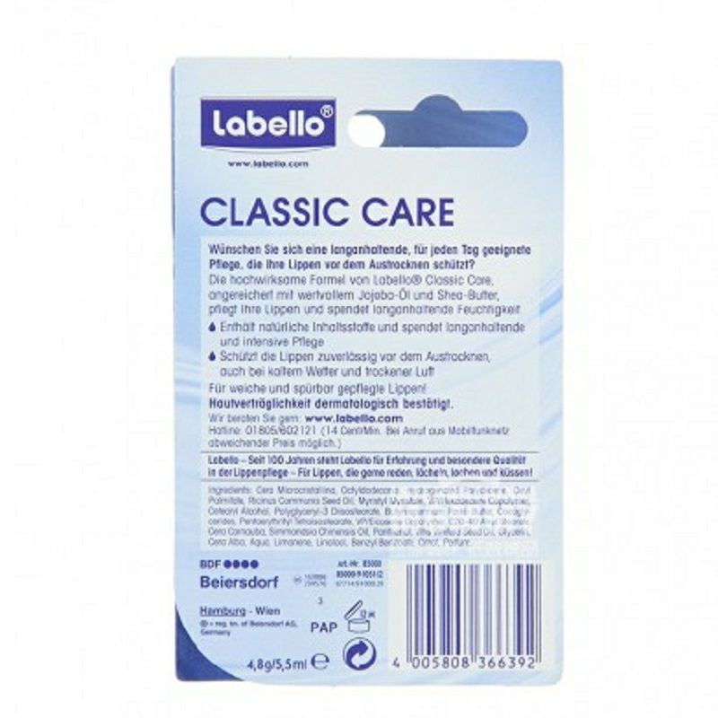 Labello 德國Labello保濕潤唇膏*3 海外本土原版