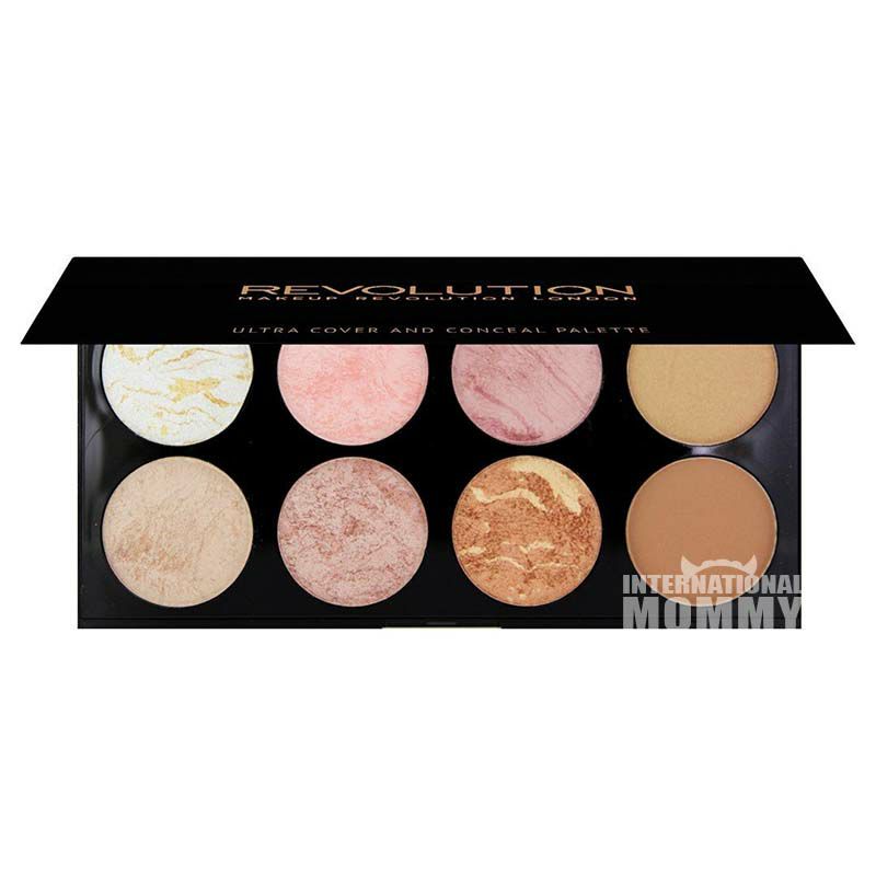 MAKEUP REVOLUTION 英國MAKEUP REVOLUTION 8色閃亮腮紅修容盤 海外本土原版