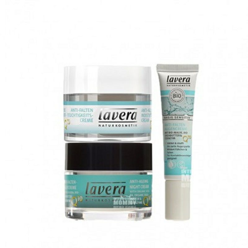 【3件裝】Lavera 德國拉薇Q10抗皺保濕 日霜+晚霜+眼霜 海外本土原版