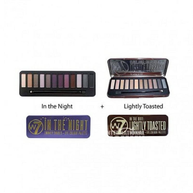 W7 英國W7十二色眼影盤紫色系兩個裝 海外本土原版