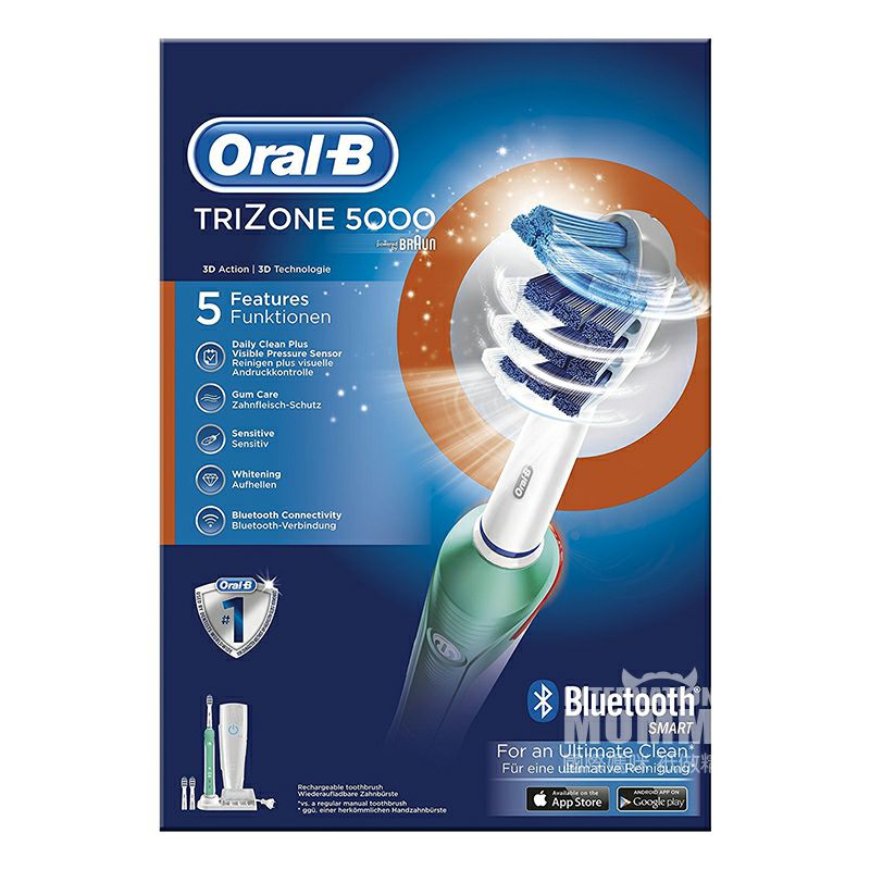 BRAUN 德國博朗oral-b歐樂B Trizone 50003D聲波藍牙電動牙刷 海外本土原版