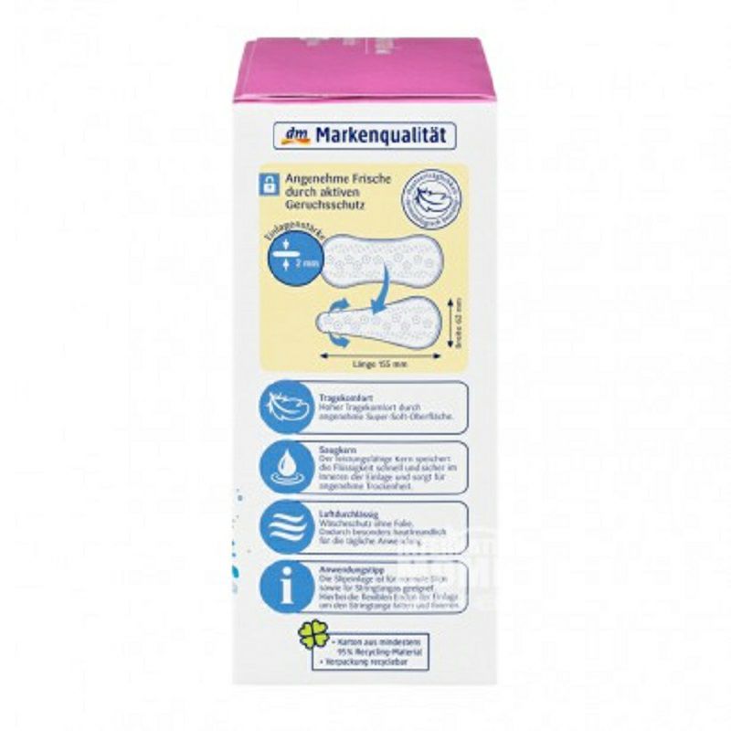 Jessa 德國Jessa日用2滴水衛生護墊60片裝*4 海外本土原版