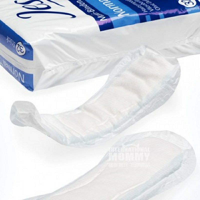 Jessa 德國Jessa綿柔無香3滴水夜用無護翼衛生巾32片裝*4 海外本土原版