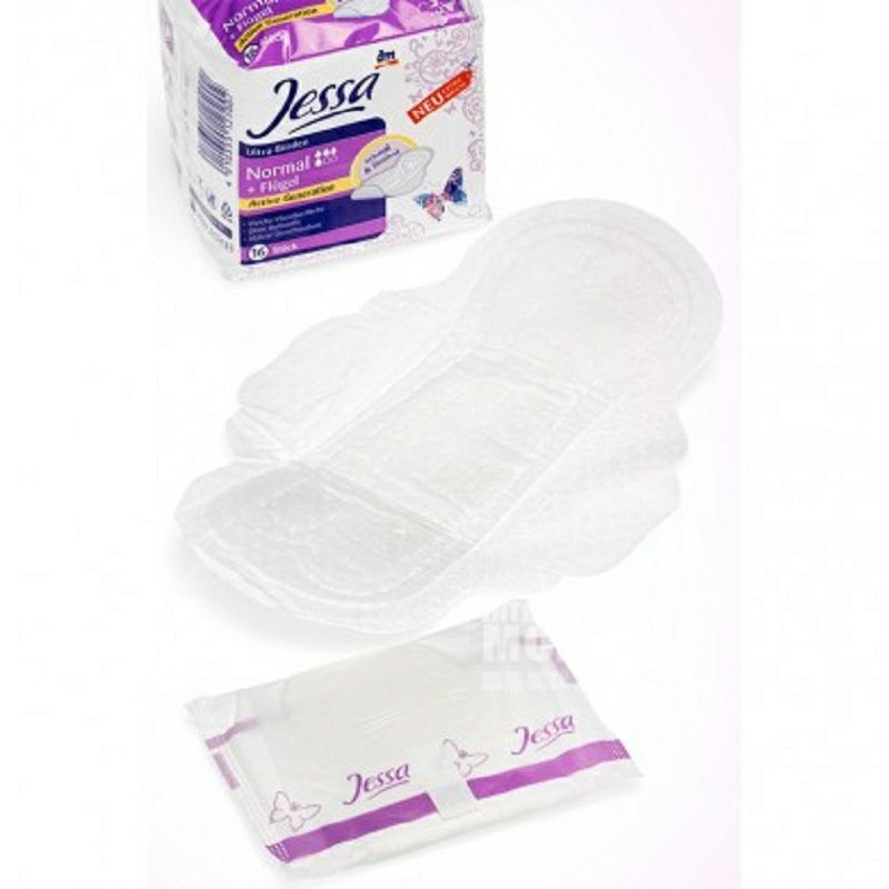 Jessa 德國Jessa綿柔無香4滴水日用衛生巾16片裝*4 海外本土原版