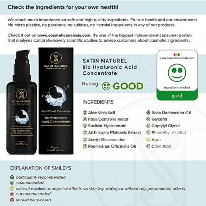 SATIN NATUREL 德國SATIN NATUREL有機透明質酸精華液50ml 海外本土原版