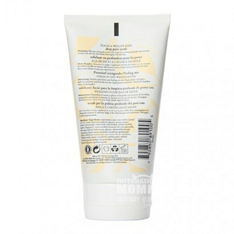 BURT'S BEES 美國小蜜蜂蜜桃柳樹皮去角質磨砂膏 海外本土原版