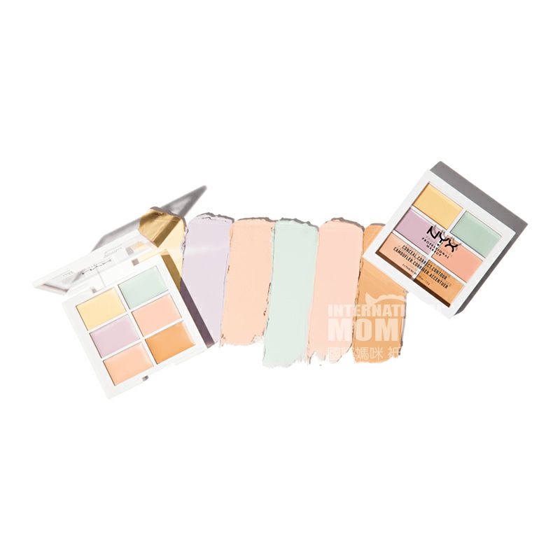 NYX 美國NYX六色遮瑕陰影修容盤 海外本土原版