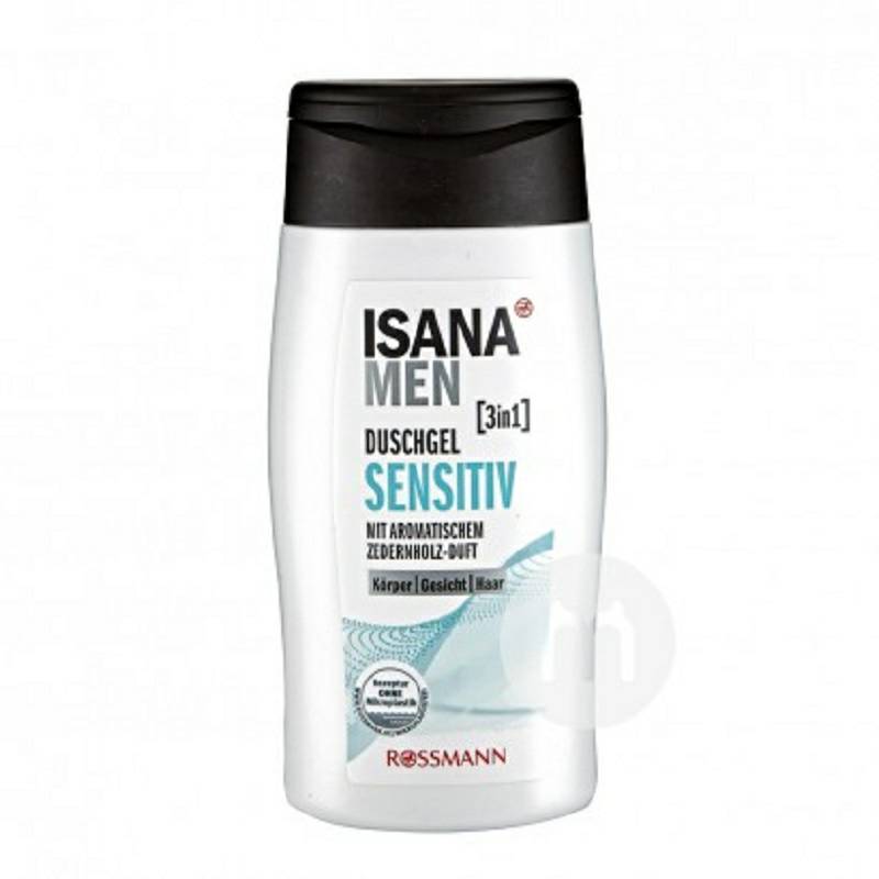 ISANA 德國ISANA男士洗發沐浴二合一敏感肌沐浴露*2 海外本土原版