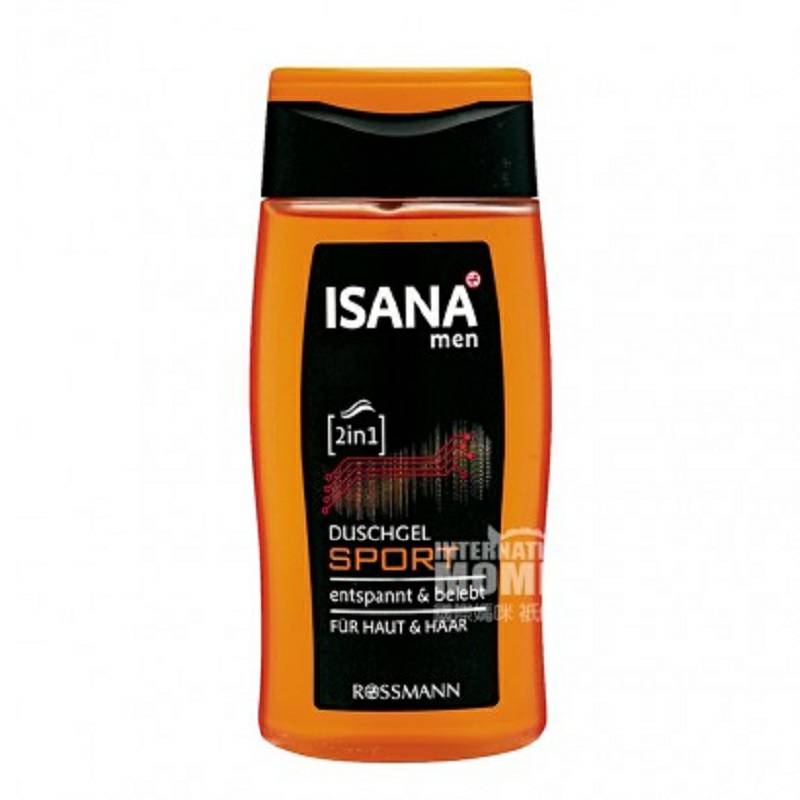 ISANA 德國ISANA男士洗發沐浴二合一運動型沐浴露*2 海外本土原版