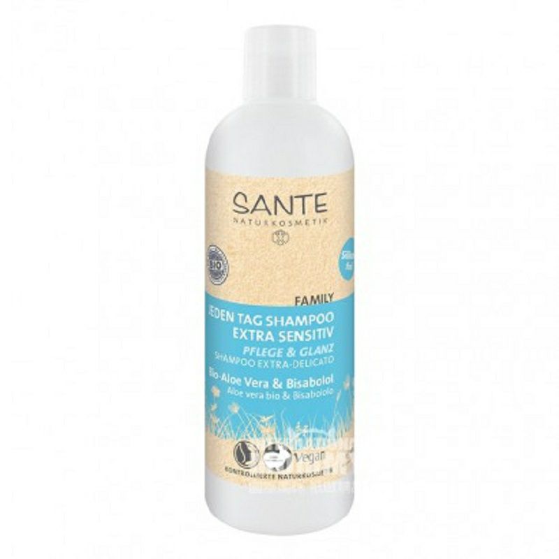SANTE 德國尚特蘆薈沒藥醇自然光澤敏感洗發水家庭裝*2 海外本土原版