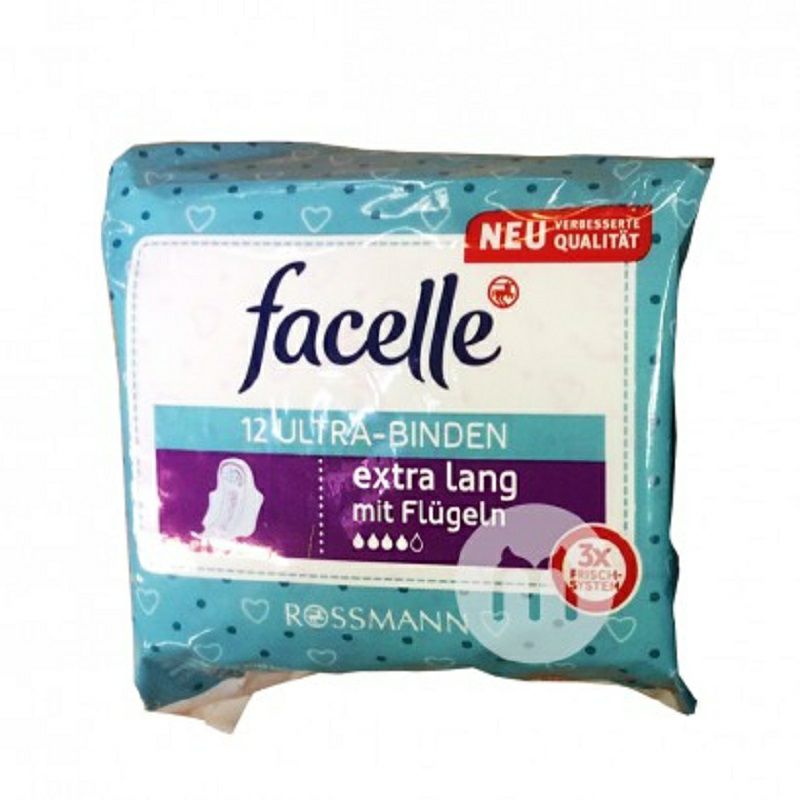 Facelle 德國Facelle加長日用衛生巾四滴水12片*2 海外本土原版
