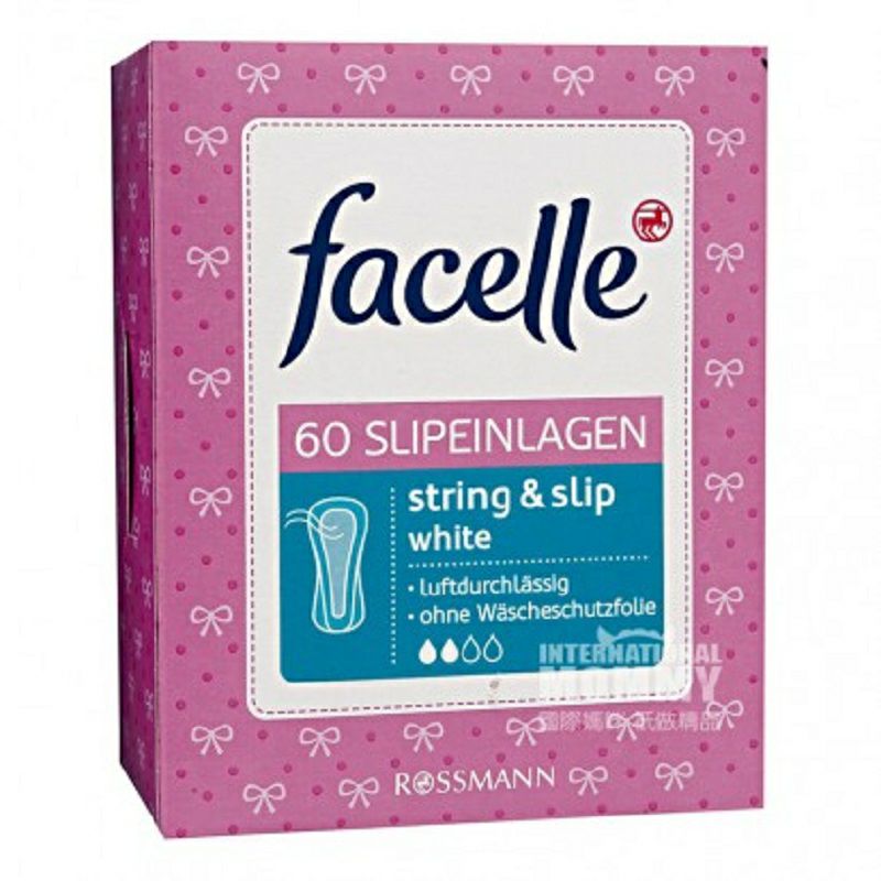 Facelle 德國Facelle透氣衛生護墊兩滴水60片 海外本土原版