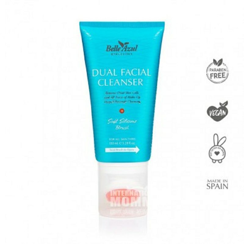 Belle Azul 西班牙Belle Azul 2合1深層清潔洗面奶帶潔面刷 海外本土原版