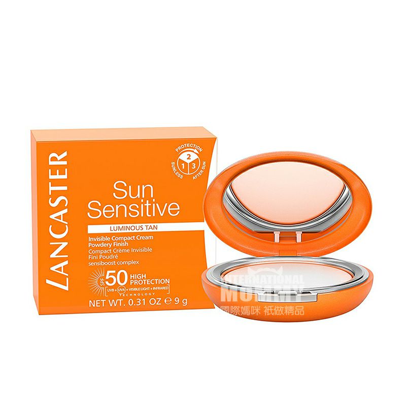 LANCASTER 摩納哥蘭嘉絲汀敏感肌膚防曬粉餅SPF50 海外本土原版