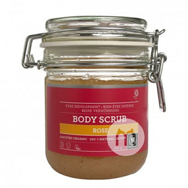 URTEKRAM 丹麥亞緹克蘭玫瑰有機身體磨砂膏 海外本土原版