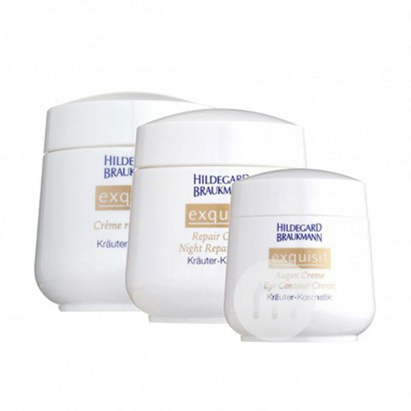【3件裝】HILDEGARD BRAUKMANN 德國HILDEGARD BRAUKMANN晚間修復霜+玫瑰精華晚霜+保濕眼霜 海外本土原版