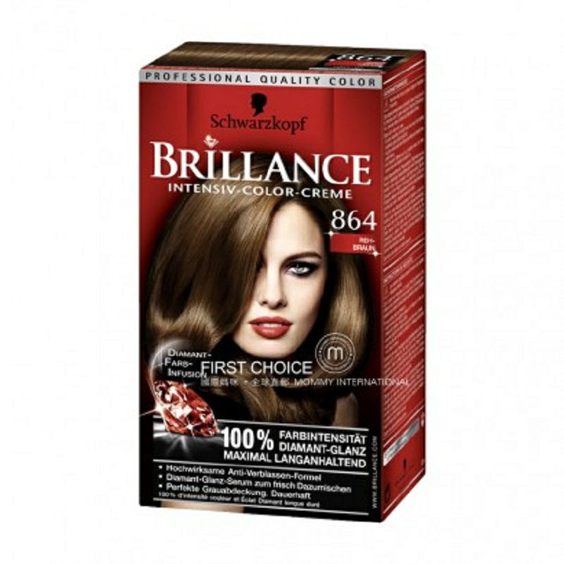 Schwarzkopf 德國施華蔻Brillance染發劑 鹿棕色864 海外本土原版
