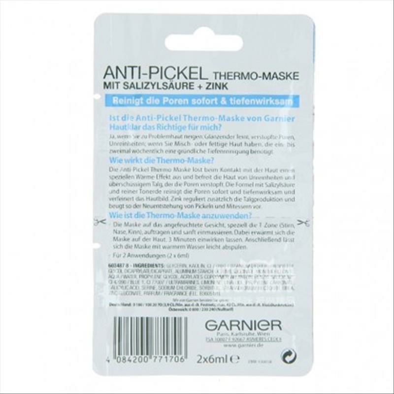 GARNIER 法國卡尼爾祛痘發熱深層清潔面膜*5 海外本土原版