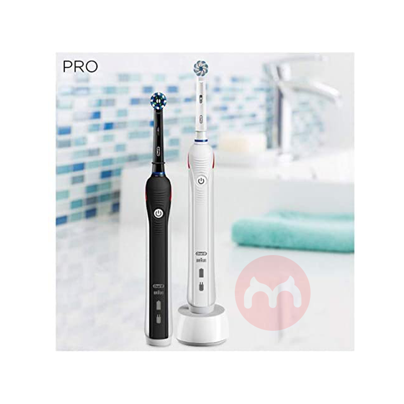 BRAUN 德國博朗oral-b PRO 2900電動牙刷兩隻裝黑白 海外本土原版